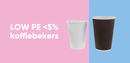 Waarom jij vandaag nog onze LOW PE bekers (<5%) moet aanschaffen!