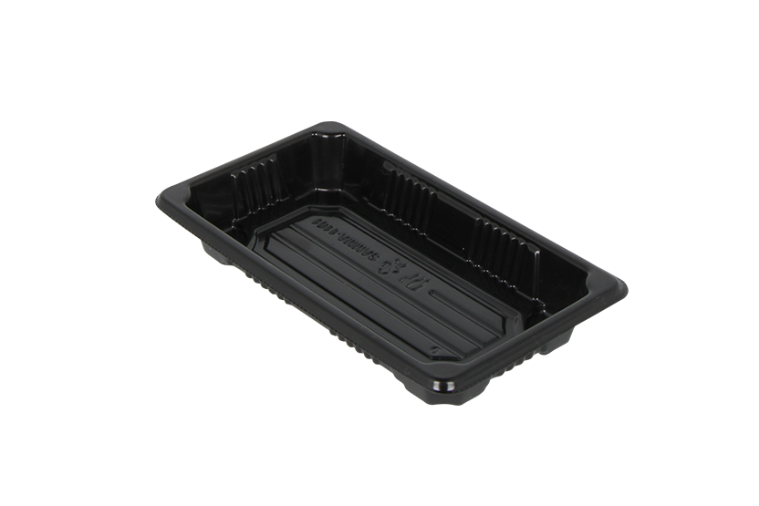 Sushi tray HP-01 + deksel 160x90x20mm Zwart