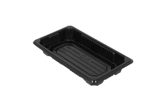 Sushi tray HP-01 + deksel 160x90x20mm Zwart