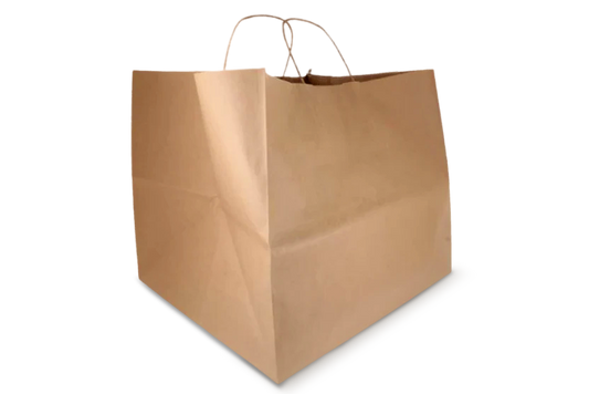  Paper pizza carrier bags Brown 36.5+33x32cm BIO