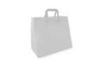TakeAware.nl Papieren tassen Groot wit 90 gr. 32+17x29cm