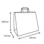 TakeAware.nl Papieren tassen Middel wit 80 gr. 27+17x29cm