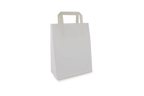 TakeAware.nl Papieren tasjes Klein wit 80 gr. 22+10x28cm
