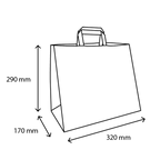 TakeAware.nl Papieren tassen Groot kraft 90 gr. 32+17x29cm