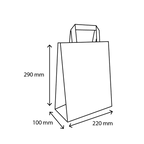 TakeAware.nl Papieren tasjes Klein kraft 80 gr. 22+10x29cm