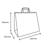 TakeAware.nl Papieren tassen Extra groot kraft 90 gr. 32+22x34cm