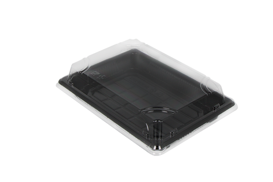 Sushi tray HP-05 + deksel 185x130x20mm Zwart