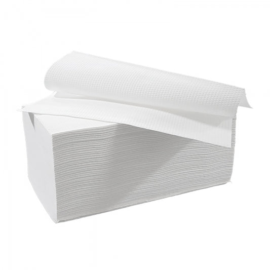 Interfold hand towel 3 ply extra long 42x22cm white