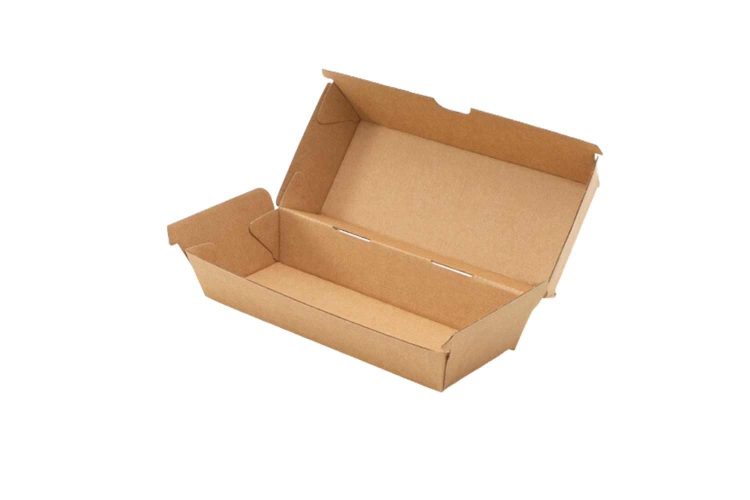 takeaware.nl Friet- en snackbakjes Hotdog box 18x7x7cm kraft