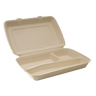 Menu box 3-compartment sugarcane brown BIO