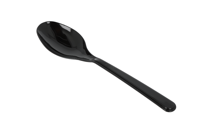 Herbruikbare lepel 180mm PS zwart