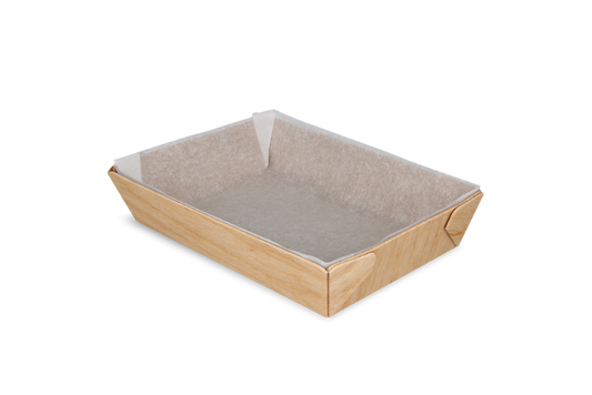 Houten snackbakje 144x100x35mm