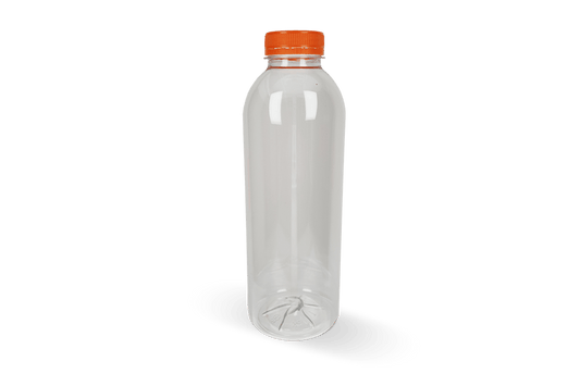 rpet bottle 750cc with orange cap (Shopify)
