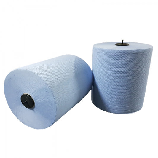 Towel roll Matic 21cm 150m 2 layers blue