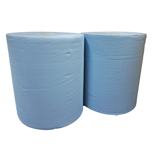 Industry udder paper heavy 37cm x 360m 2 layers blue