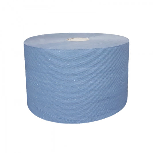 Industrie uierpapier zwaar 22cm x 360m 3 laags blauw