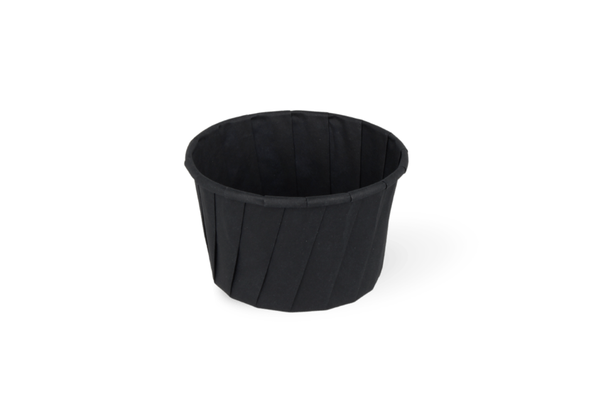 TakeAware.nl Souffle sausbakje papier zwart 100ml 3,25oz