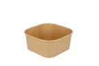TakeAware.nl Maaltijdbakken en schalen Vierkante maaltijdbak karton 650ml Kraft 130mm