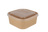 TakeAware.nl Maaltijdbakken en schalen Vierkante maaltijdbak karton 1200ml Kraft 170mm