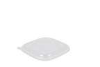 TakeAware.nl Maaltijdbakken en schalen Vierkante transparante deksel 130mm 500ml-650ml
