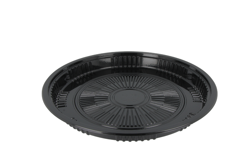 TakeAware.nl Sushi tray SY-54 + deksel rond Ø320mm Zwart