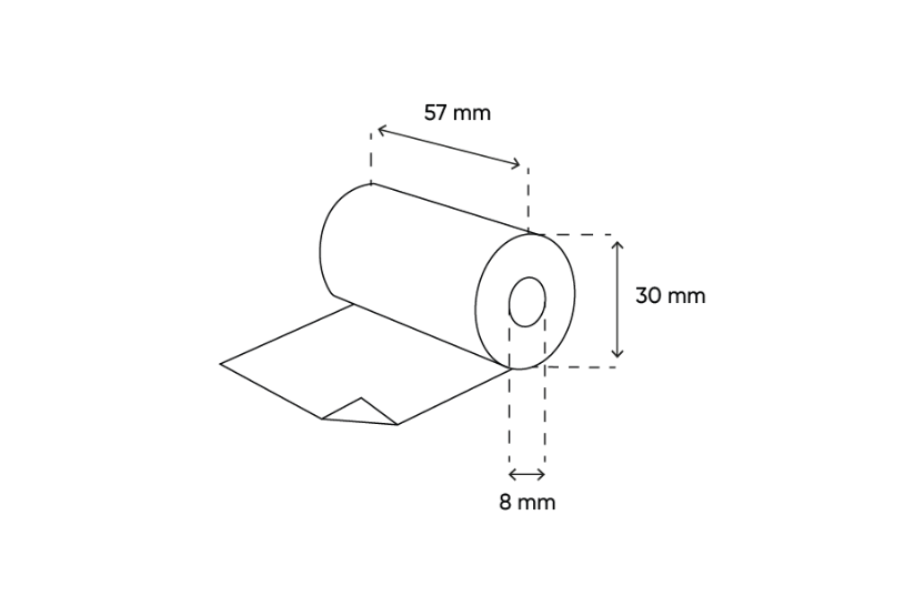 TakeAware.nl Kassa- en pinrollen Thermische pinrol BPA vrij 57x30x8 FSC mix