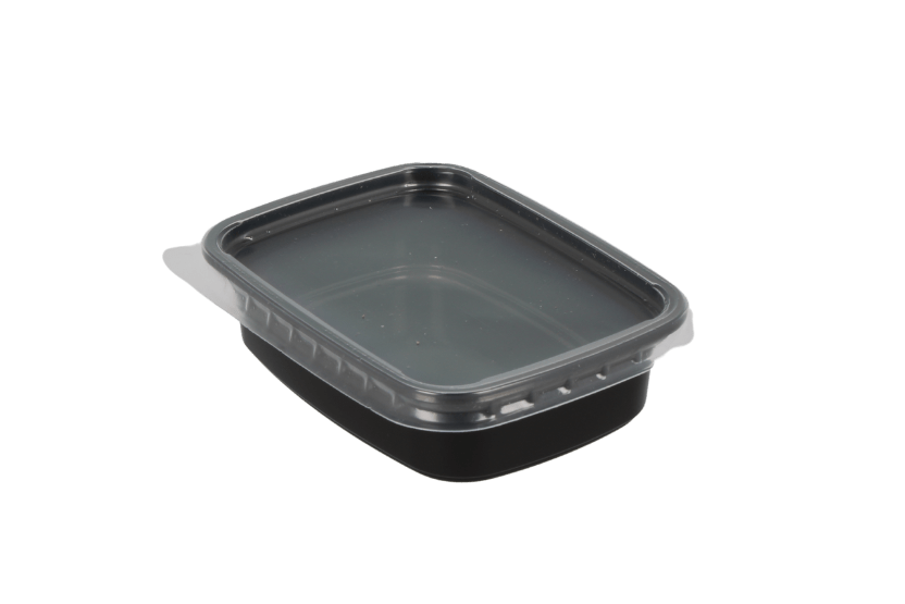 TakeAware.nl Sausbakjes 125ml 108mm rechthoekig zwart