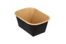 Sauce containers 250ml 108mm rectangular kraft/black