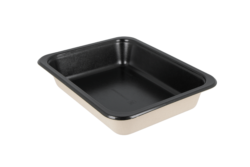 TakeAware.nl Suikerriet menutray 227x178x44mm 1vaks zwart CPET-lam