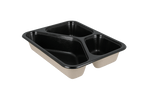TakeAware.nl Suikerriet menutray 227x178x44mm 3vaks zwart CPET-lam