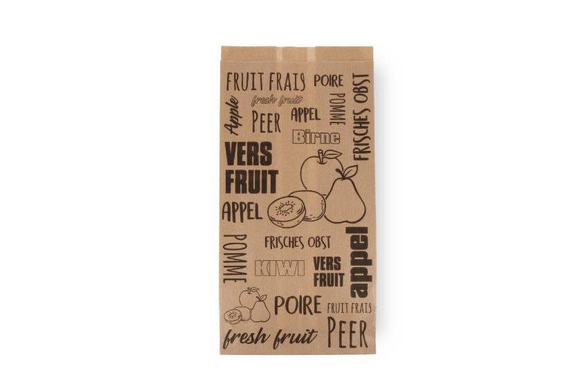 TakeAware.nl Fruitzak 2 pond 16/26x32cm kraft papier
