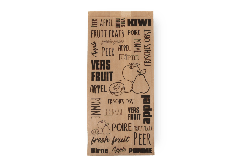 TakeAware.nl Fruitzak 3 pond 16/26x36cm kraft papier