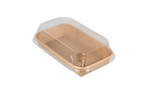 TakeAware.nl Sushi tray karton TA-01 + deksel 160x90x25 Kraft