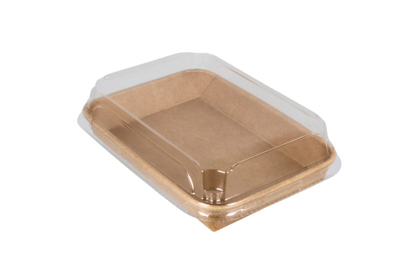 TakeAware.nl Sushi tray karton TA-05 + deksel 185x130x25 Kraft