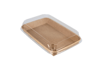 TakeAware.nl Sushi tray karton TA-07 + deksel 220x137x25 Kraft