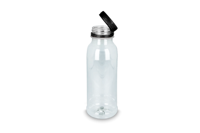 takeaware.nl rPET flesje 500cc met zwarte dop