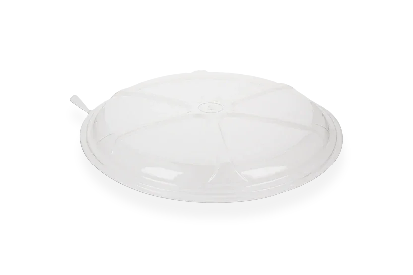 TakeAware.nl rPET deksel transparant ø 394mm*33mm-50mic Nature - custom (tijdelijk)