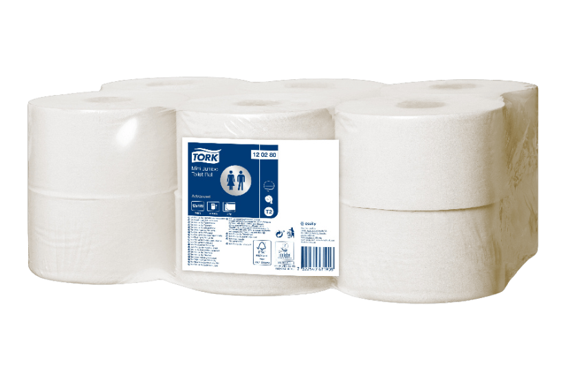 Tork Tork® T2 Mini Jumbo Toiletpapier 2-laags 12x170m Advanced Wit (120280)