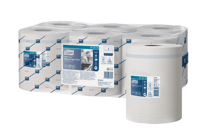 Tork Tork Reflex™ M4 Plus Centerfeed Poetspapier SmartCore® 6x450 vellen Wit (473472)