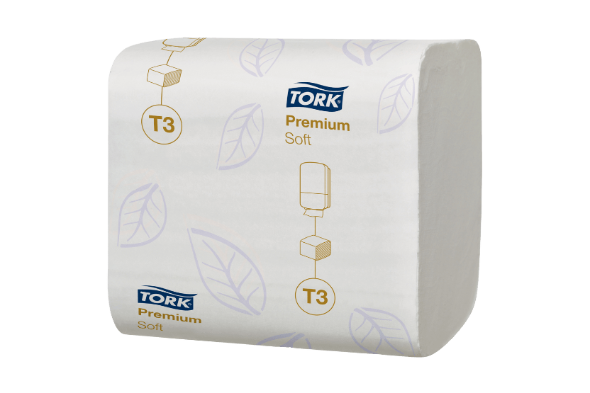 Tork Tork® T3 Zacht Gevouwen Toiletpapier 2-laags 30x252 vellen Wit Premium (114273)
