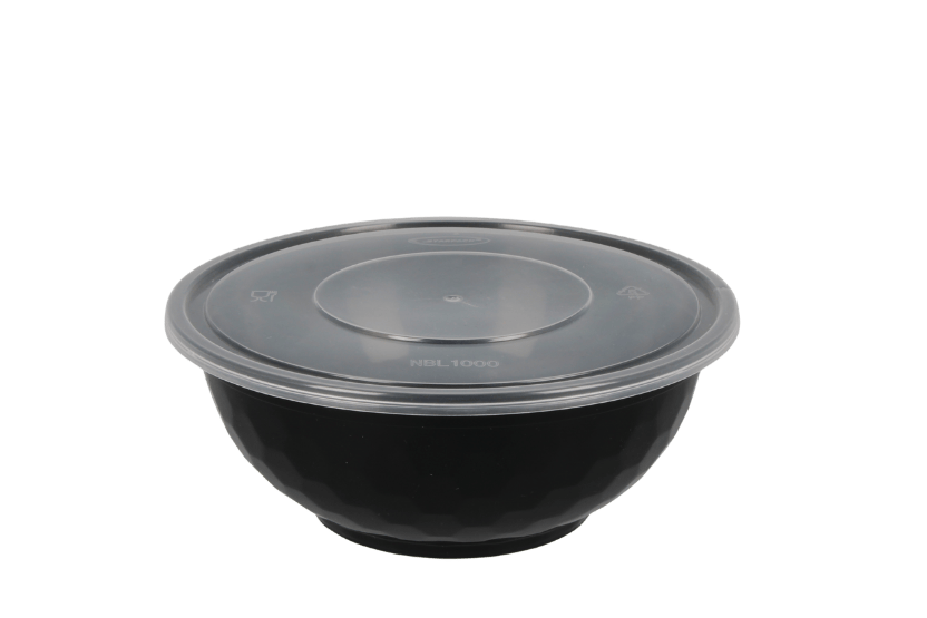 TakeAware.nl Bowl + deksel PP 1000ml zwart