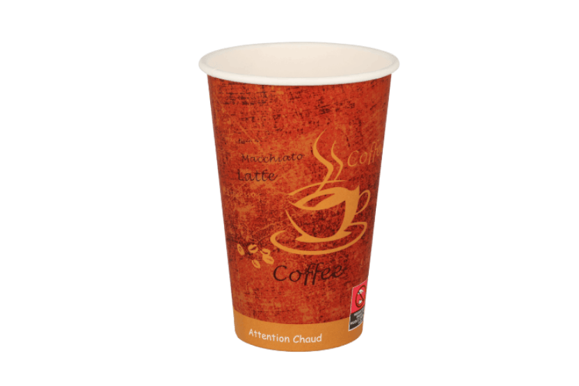 TakeAware.nl Kartonnen koffiebeker 360cc 12oz espresso gold