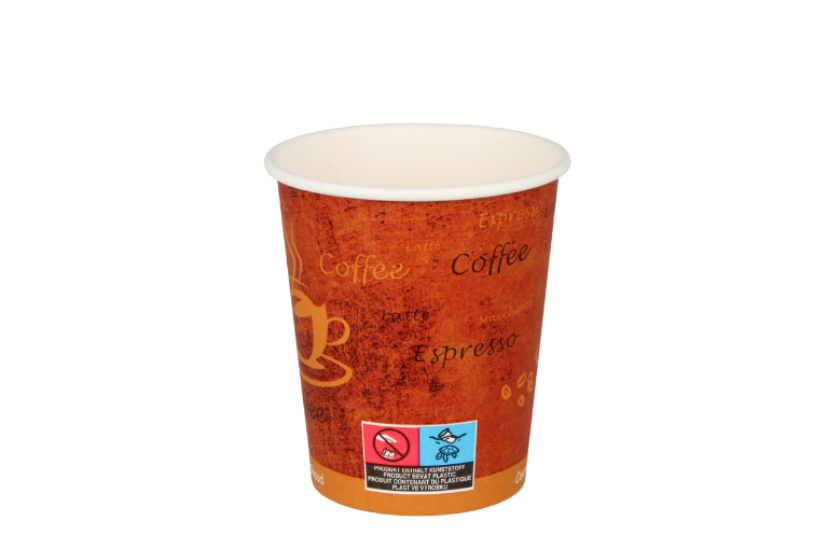 TakeAware.nl Kartonnen koffiebeker 300cc 10oz espresso gold
