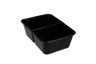 Meal container PP 2 compartment 750ml Black (suitable for lid -2)