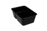 Meal container PP 2 compartment 1000ml Black (suitable for lid -2)