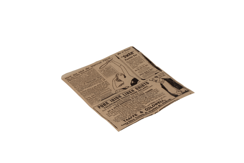 takeaware.nl Papieren zakken Hamburger zakje 13x14cm krant vetvrij papier BIO