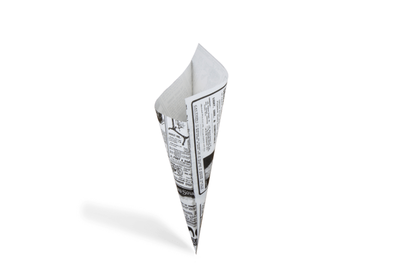 takeaware.nl Puntzakken Puntzakken 'Krant' K17 - 17cm vetvrij papier BIO