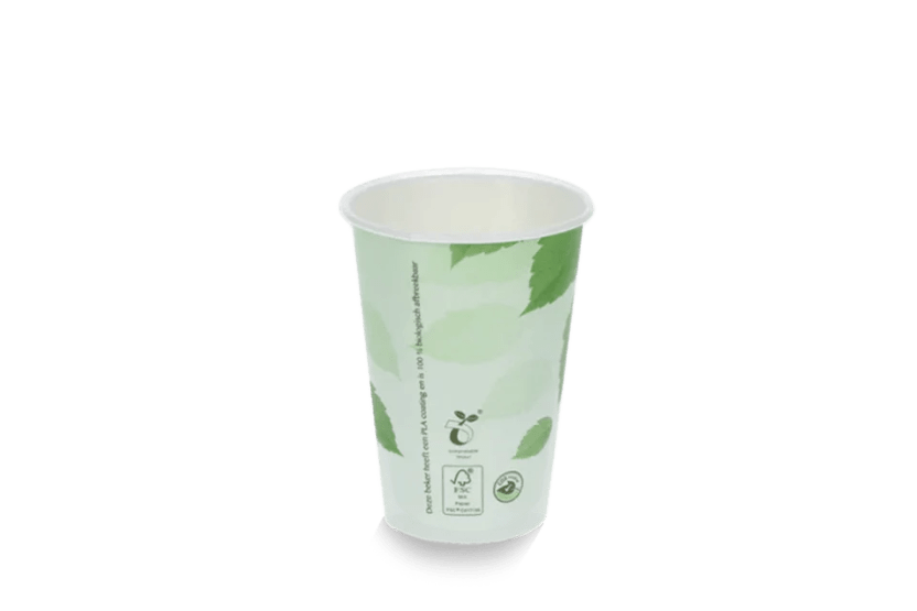 takeaware.nl Koffiebekers Kartonnen koffiebeker 180cc 7.5oz groen BIO