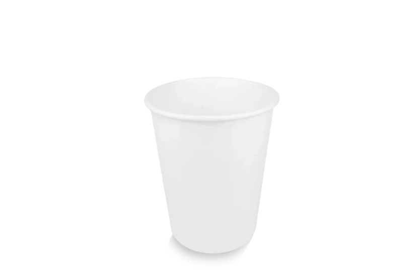 takeaware.nl Koffiebekers Kartonnen koffiebeker 230cc 8oz wit BIO