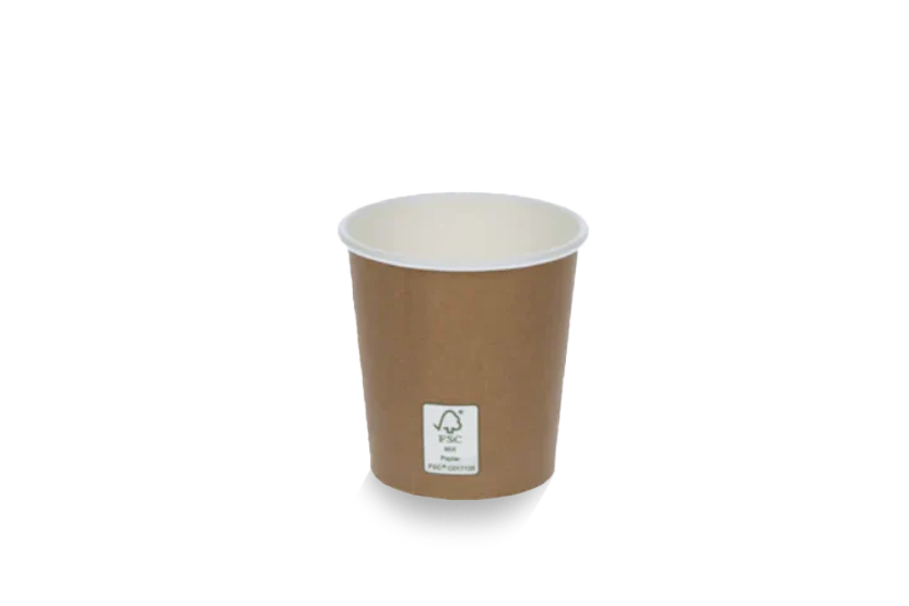 Coffee cup 120cc 4oz Ø63mm kraft brown FSC®Mix